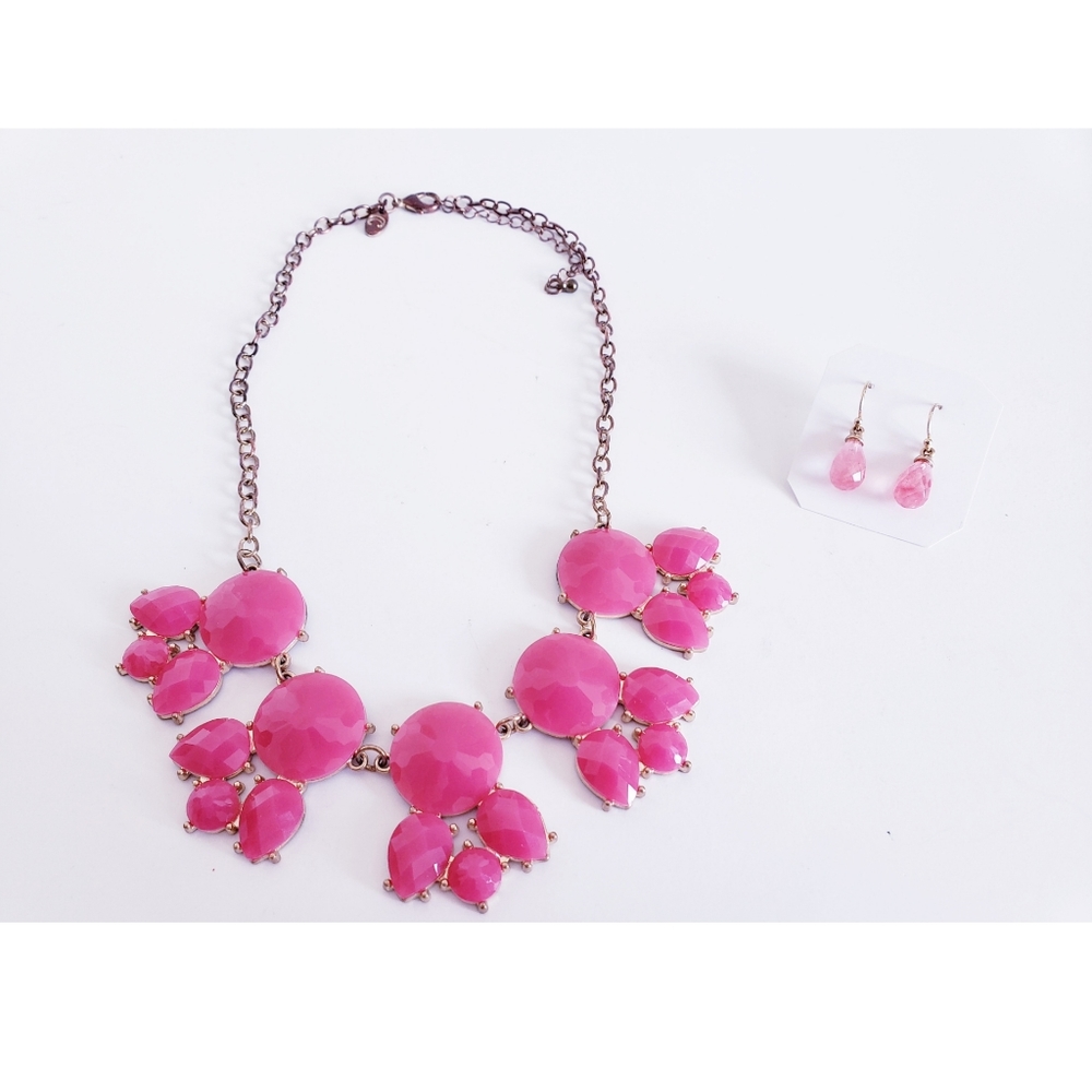 2 PCS VINTAGE STYLE NECKLACE & EARRING SET